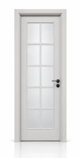 French Glass Door M04: Smooth Light Grey