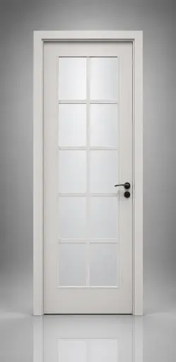French Glass Door M04: Smooth Light Grey