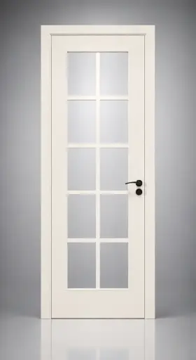 French Glass Door M05: Smooth Taupe