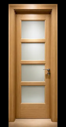 Quad Glass Door H06: Zebra Wood