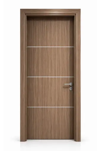 Horizontal Aluminium Door B05: Zebrano