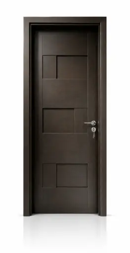 3D Block Door A01: Walnut
