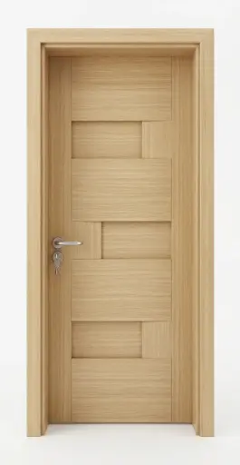 3D Block Door A02: Light Cherry