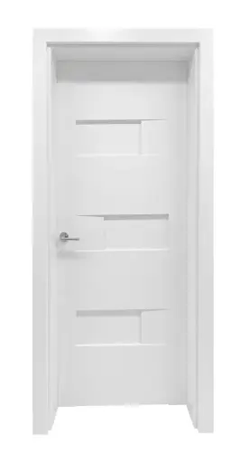 3D Block Door A04: Pure White