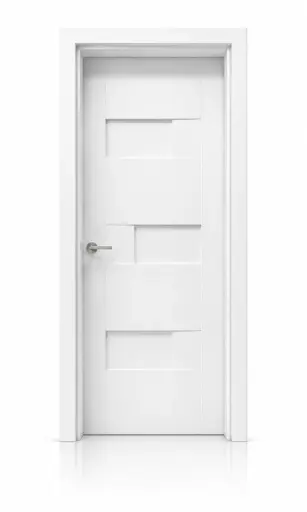 3D Block Door A04: Pure White
