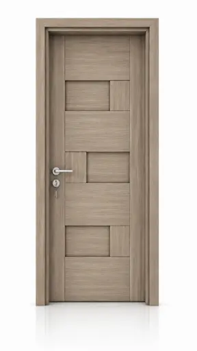 3D Block Door A06: Zebrano