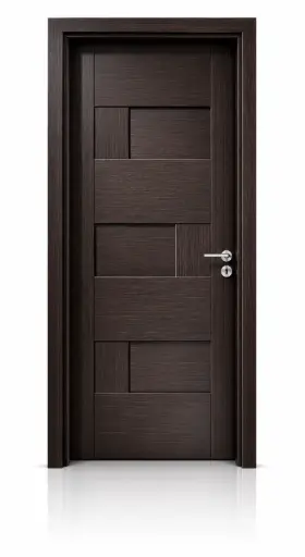 3D Block Door A07: Matt Black Walnut