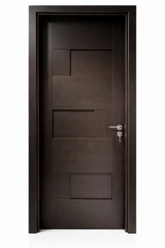 3D Block Door A07: Matt Black Walnut