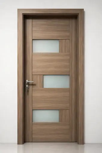 3D Glass Block Door A31: Zebrano 