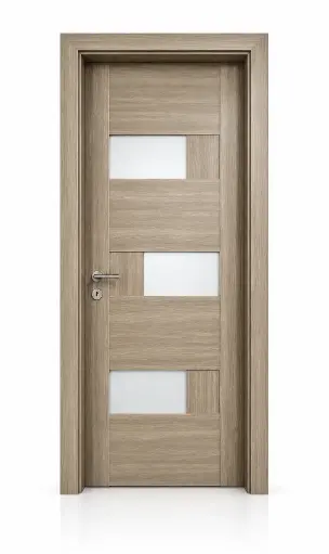 3D Glass Block Door A31: Zebrano 