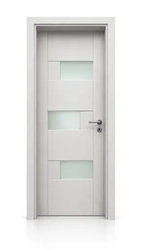 3D Glass Block Door A34: Pure White