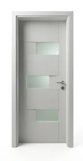 3D Glass Block Door A34: Pure White