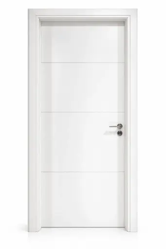 Horizontal Aluminium Door B04: Pure White