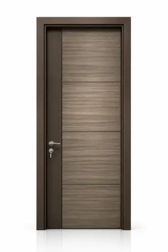 Flat Profile Door C01: Zebrano Brown