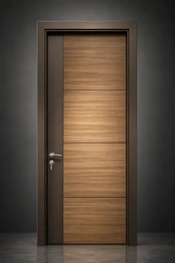 Flat Profile Door C01: Zebrano Brown