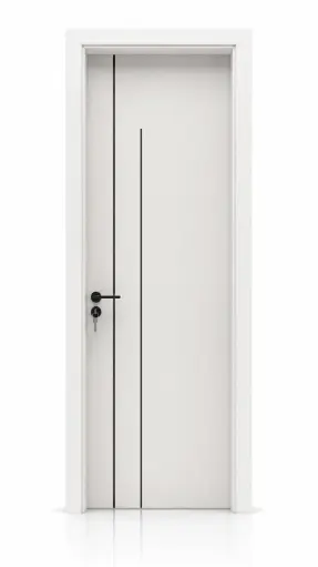 Dual Linear Vertical Door D01: Pure White
