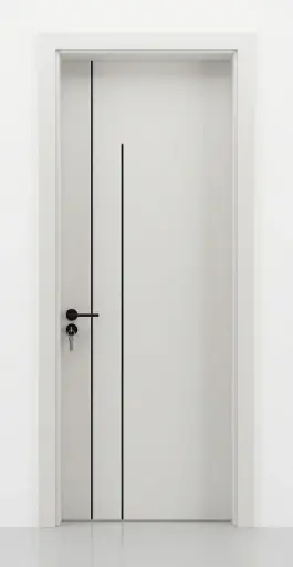 Dual Linear Vertical Door D01: Pure White