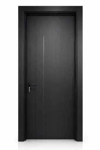 Dual Linear Vertical Door D02: Textured Black