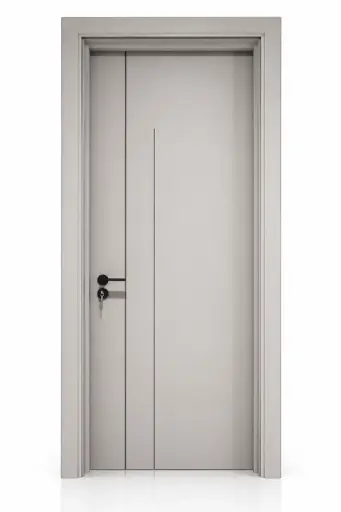 Dual Linear Vertical Door D03: Smooth Light Grey