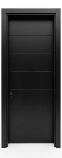 Horizontal Line F03: Pure Black