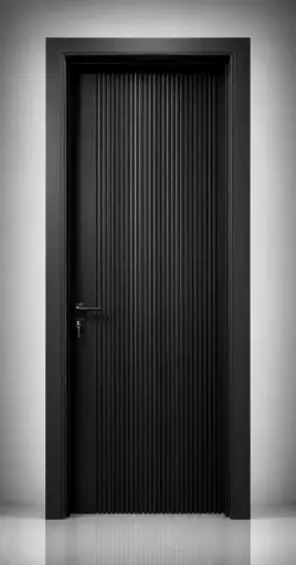 Slat Door G02: Textured Black