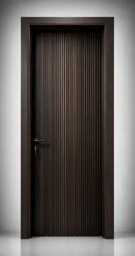 Slat Door G04: Matt Black Walnut