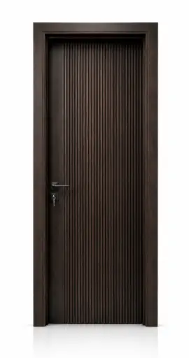 Slat Door G04: Matt Black Walnut