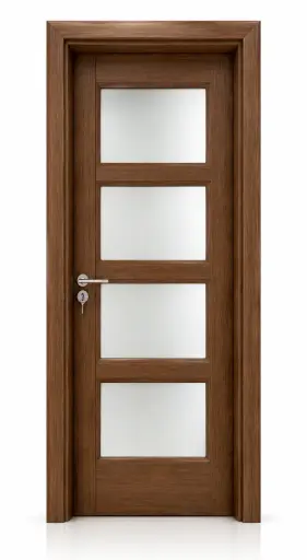 Quad Glass Door H01: Walnut
