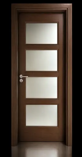 Quad Glass Door H01: Walnut