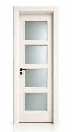 Quad Glass Door H04: Pure White