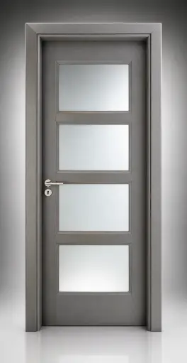 Quad Glass Door H07: Light Grey 