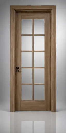 French Glass Door M01: Zebrano