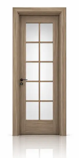 French Glass Door M01: Zebrano