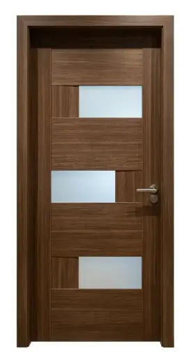 3D Glass Block Door A30: Walnut 